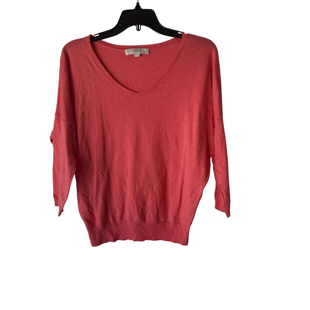 LOFT Sweater Womens Medium‎ Petite V Neck Pullover Lightweight Wool Blend